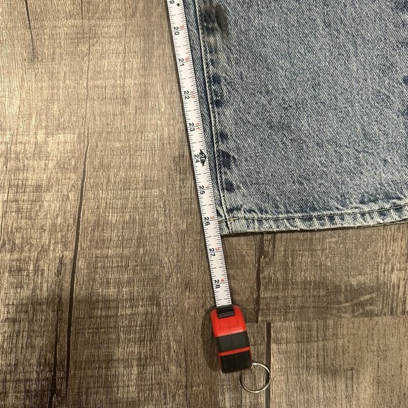 Pacsun Women High Rise Straight Blue Denim Jeans Size 30 Light Wash Buttons - Picture 6 of 13